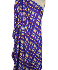 Uneven plaid silk jacquard
