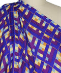 Uneven plaid silk jacquard