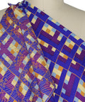 Uneven plaid silk jacquard