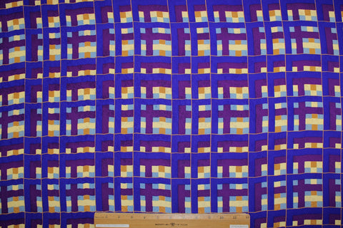 Uneven plaid silk jacquard