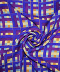 Uneven plaid silk jacquard