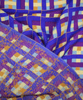 Uneven plaid silk jacquard