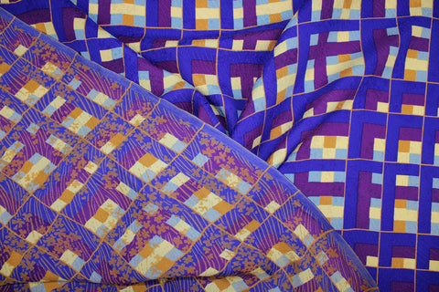 Uneven plaid silk jacquard