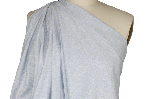 Heathered blue silk noil 