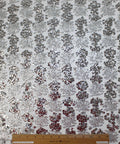 Silver Sequined mesh fabric