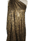 Bronze sequined jersey