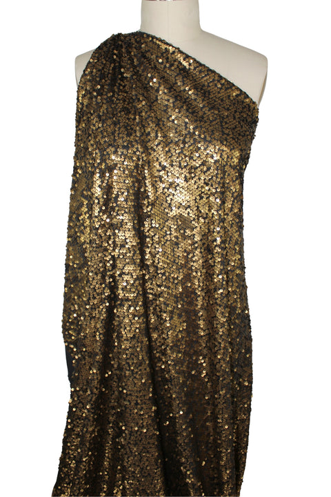 Bronze sequined jersey