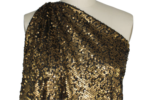 Bronze sequined jersey
