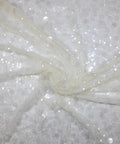 White sequin fabric 
