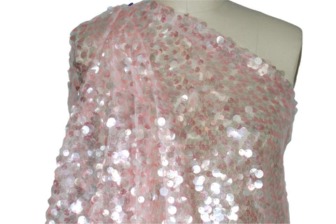Sequined / Paillette Mesh- Pink