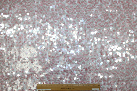 Sequined / Paillette Mesh- Pink