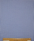Blue and white gingham seersucker