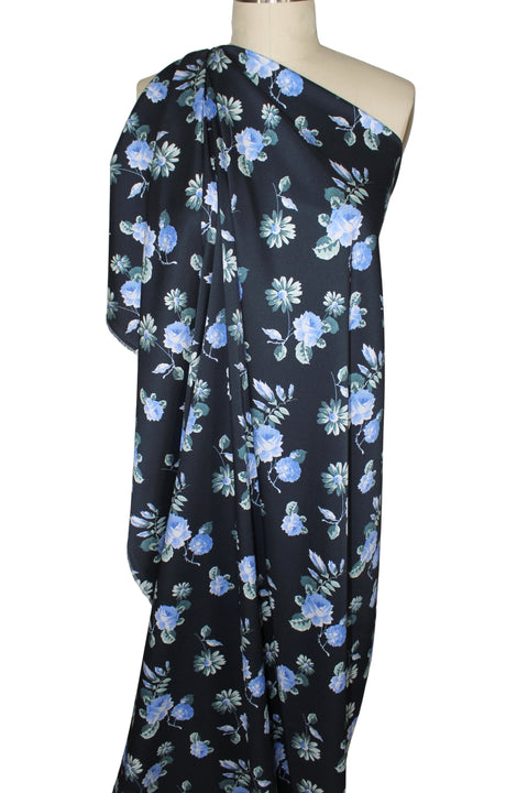 Floral stretch silk