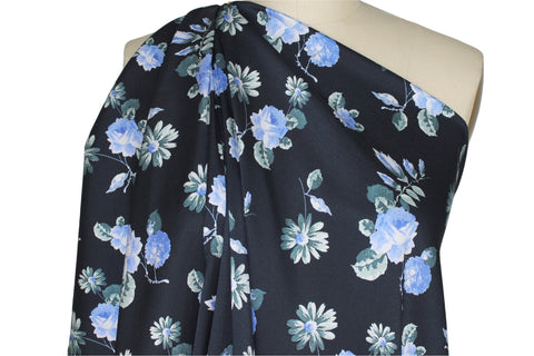 Floral stretch silk