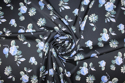 Floral stretch silk