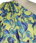 Raphaelite-style print silk twill 