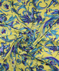 Raphaelite-style print silk twill 
