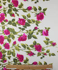 0scar de la Renta rose border print silk