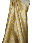 Floral/lemon print silk twill