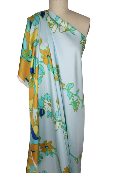 0scar floral border silk 