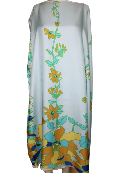 0scar floral border silk 