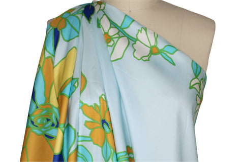 0scar floral border silk 