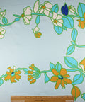 0scar floral border silk 