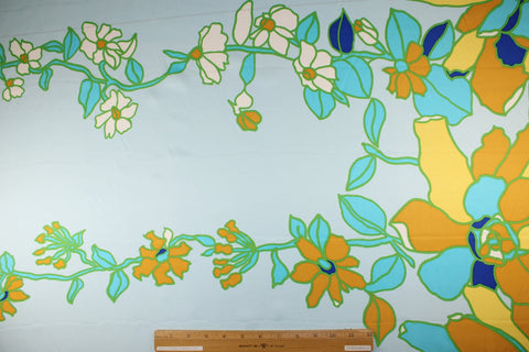 0scar floral border silk 