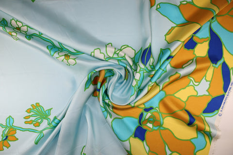 0scar floral border silk 