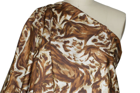 Animals print silk twill from Italy