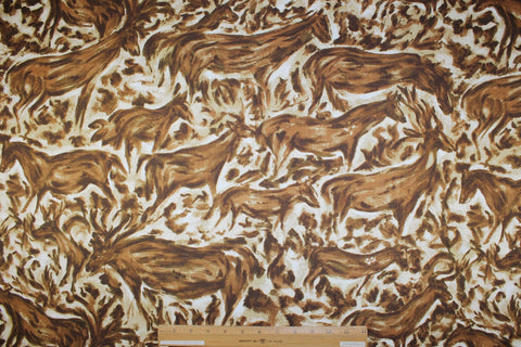 Animals print silk twill from Italy