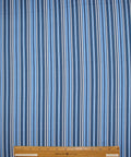 Blue striped silk twill