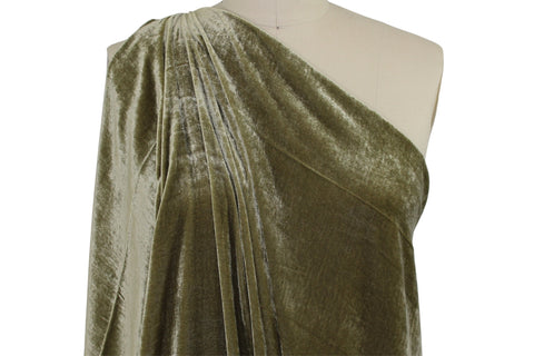 NY Designer Silk Velvet - Spring Moss