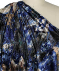 Abstract print stretch panne velvet
