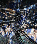 Abstract print stretch panne velvet