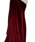 Wine colored stretch velvet