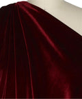 Wine colored stretch velvet