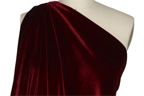 Wine colored stretch velvet
