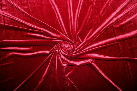Wine colored stretch velvet