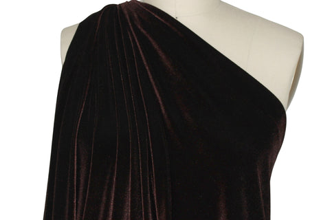 Deep brown stretch velvet