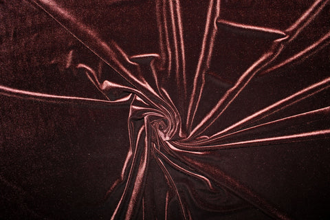 Deep brown stretch velvet