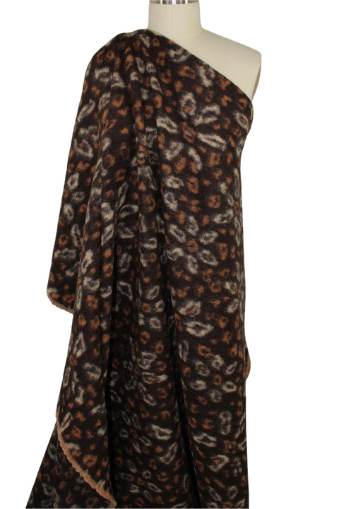 Italian Designer Floral Chunky Sweater Knit - Browns