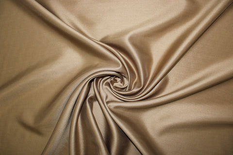 Silk/Wool Satin - Otter Brown