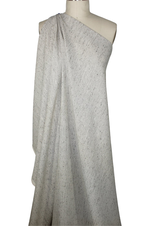 Italian raw silk and wool tweed