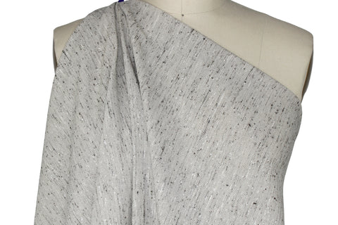 Italian raw silk and wool tweed