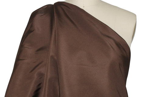 Chocolate brown silk faille taffeta