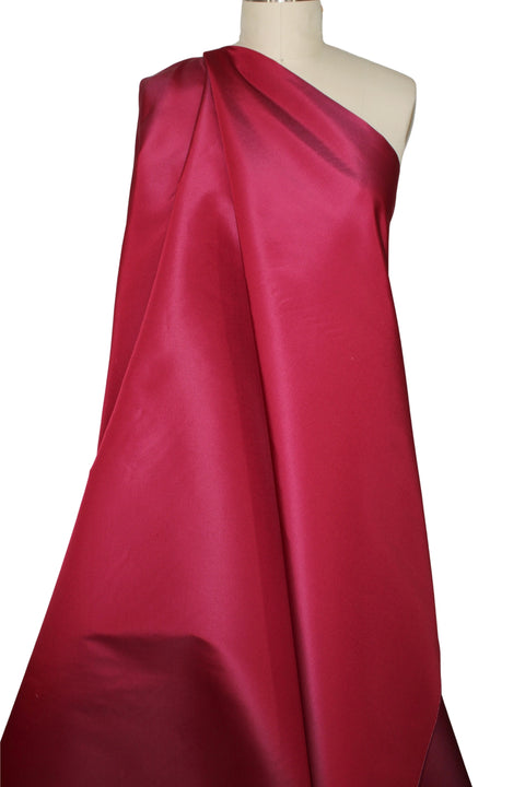 Ruby red silk taffeta