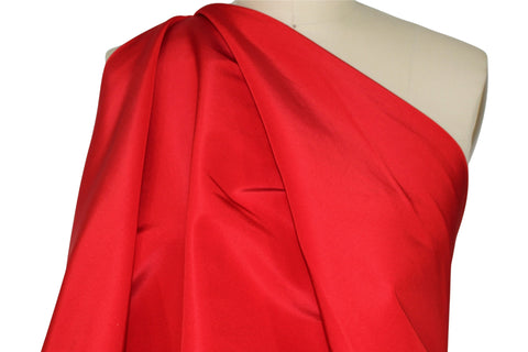 Bright red heavy silk taffeta