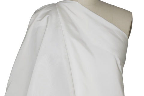 White heavy silk taffeta 