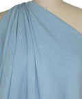 Closeup of viscose double knit fabric on mannequin